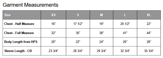 Coal Harbour Y7610 Soft Shell Jacket Sizing Chart